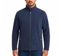 Lee Cooper Chaqueta Forro Polar Hombre Cremallera Completa - Fleece Trabajo Térmico Cortaviento Anti Bolas con Bolsillos Workwear Invierno (Azul Marino, XL)