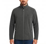 Lee Cooper Chaqueta Forro Polar Hombre Cremallera Completa - Fleece Trabajo Térmico Cortaviento Anti Bolas con Bolsillos Workwear Invierno (carbón, M)