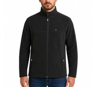 Lee Cooper Chaqueta Forro Polar Hombre Cremallera Completa - Fleece Trabajo Térmico Cortaviento Anti Bolas con Bolsillos Workwear Invierno (Negro, 3XL)