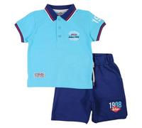Lee Cooper, Conjunto de 2 piezas, Camiseta + Pantalones cortos, Bebés, (3 a 24 meses), Unisex, Niño, Niña, Lindo, Cálido, Sweat, Camiseta, Shirt, Bermuda, Short, GLC1055B 2PAC BABY S3-18M