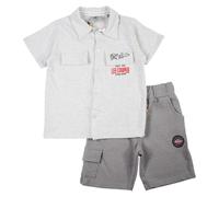 Lee Cooper, Conjunto de 2 piezas, Camiseta + Pantalones cortos, Bebés, (3 a 24 meses), Unisex, Niño, Niña, Lindo, Cálido, Sweat, Camiseta, Shirt, Bermuda, Short, GLC2570 SET BB S4-18M