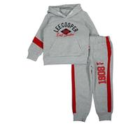 Lee Cooper, Conjunto de 2 piezas, Suéter + Joggers, Bebés, (0 a 24 meses), Unisex, Niño, Niña, Suave, Lindo, Cálido, Sudadera + Pantalón, Modelo GLC2545 JOG BB S3-6M, GRIS
