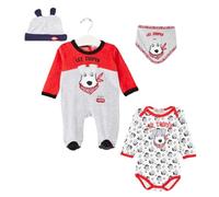 Lee Cooper, Conjunto de 2 piezas, Suéter + Joggers, Bebés, (0 a 24 meses), Unisex, Niño, Niña, Suave, Lindo, Cálido, Sudadera + Pantalón, Modelo LC IK1660 BOY 4P S2-0/3M, ROUGE