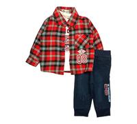 Lee Cooper Conjunto de bebé Overalls, Rojo, 6 Meses Unisex Baby