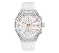 Lee Cooper - Reloj analógico para Hombre con Esfera plateada-LC08063.333, Plata, Plata, Correa