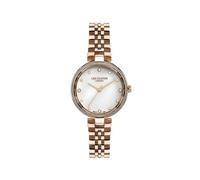 Lee Cooper LC07245.420 Reloj de movimiento para mujer, pantalla analógica y correa de metal, oro rosa, pulsera, pulsera