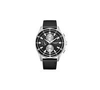 Lee Cooper LC08004.351 - Reloj multifunción para Hombre y Correa de Piel, Color Negro