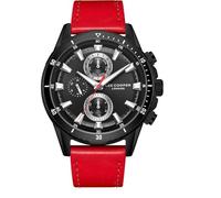 Lee Cooper LC08004.658 - Reloj multifunción para Hombre, Esfera Negra