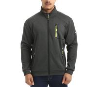 Lee Cooper LCJKT124 ropa de trabajo para hombre Full Zip térmica anti píldora capa de la chaqueta Bonded Fleece trabajo, carbón de leña Marl, 2X-Large