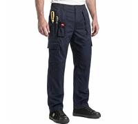 Lee Cooper LCPNT206 Ropa de trabajo para hombres con múltiples bolsillos y bolsillos para rodilleras, pantalones de carga de trabajo, Negro, 34W / 33L