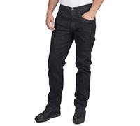 Lee Cooper LCPNT219 Vaqueros vaqueros elásticos con lavado de 5 bolsillos para hombre, Negro, 38W / 33L