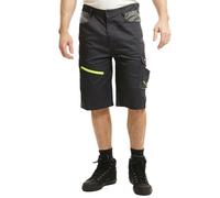 Lee Cooper LCSHO811 Ropa de Trabajo Reflectante para Hombre Pantalones Cortos Tipo Cargo con Bolsillos múltiples, Negro/Gris, 40W