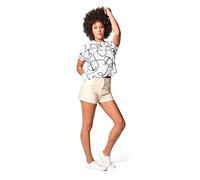 Lee Cooper Mujer High Rise Short Pantalones Cortos de Jean, Beige, Standard