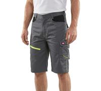 Lee Cooper Pantalón Corto Trabajo Hombre Alta Visibilidad - Hi Vis Short Reflectante Stretch Cargo con Bolsillos Multi Bolsillos Ligero (Gris/Negro, 40W)