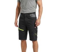 Lee Cooper Pantalón Corto Trabajo Hombre Alta Visibilidad - Hi Vis Short Reflectante Stretch Cargo con Bolsillos Multi Bolsillos Ligero (Negro/Gris, 30W)