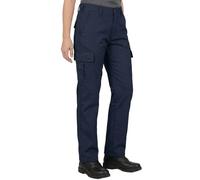 Lee Cooper Pantalón Trabajo Mujer Cargo - Workwear Resistente Fácil Cuidado Multi Bolsillos, Pantalón Seguridad Clásico para Construcción Industria (Azul Marino, 46 EU / 28L)