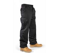 Lee Cooper Pantalón cargo LCPNT205 de trabajo, resistente y fácil de cuidar, Hombre Negro 38W/33L