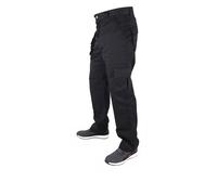 Lee Cooper LCPNT206 Ropa de trabajo para hombres con múltiples bolsillos y bolsillos para rodilleras, pantalones de carga de trabajo, Negro, 34W / 31L