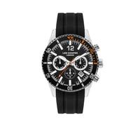 Lee Cooper Reloj de movimiento JP25 para hombre, pantalla multifunción y correa de silicona, LC07628.351, color negro, correa, Correa