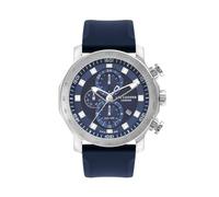 Lee Cooper Reloj de movimiento para hombre JP15-B con pantalla multifunción y correa de metal - LC07631.399, azul, correa, Correa