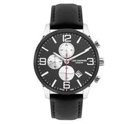 Lee Cooper Reloj de movimiento para hombre JP15, pantalla multifunción y correa de piel, LC07713.351, color negro, correa, Correa