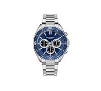 Lee Cooper Reloj de movimiento VX9JE1 para hombre, pantalla multifunción y correa de metal, LC08021.390, color azul, Azul, Pulsera