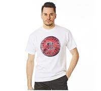 Lee Cooper Workwear Camiseta de trabajo estampada para hombre Camiseta de trabajo de manga corta con cuello redondo, Blanca, L
