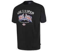 Lee Cooper Workwear Camiseta de trabajo estampada para hombre Camiseta de trabajo de manga corta con cuello redondo, Negro, 3XL