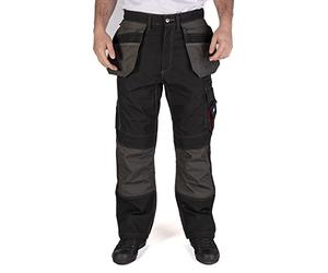 Lee Cooper Workwear LCPNT224 Pantalón de Carga para Hombre con múltiples Bolsillos, Funda contrastante, Bolsillos para Rodilleras y Carga Superior