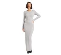 Lee Crew Neck Maxi Dress Vestido Casual, Gris, M Mujeres, Gris, M