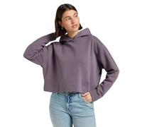 Lee Cropped Hoodie Sudadera con Capucha, Morado, L para Mujer