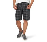 Lee Dungarees New Belted Wyoming Cargo Short Pantalones Cortos, Black Clifton Plaid, 32 para Hombre