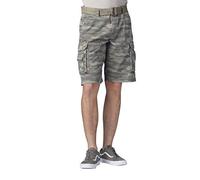 Lee Dungarees Wyoming Pantalón corto cargo para hombre con cinturón, Fatigue Camo, 30