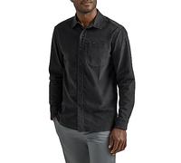 Lee Extreme Motion All Purpose Long Sleeve Worker Shirt Camisa Abotonada, Antracita Pana, XL para Hombre