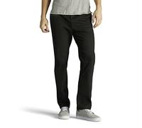 Lee Extreme Motion Pantalón Recto Delgado con Frente Plano Informales, Negro, 40W x 30L Hombres