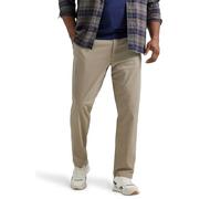 Lee Extreme Motion Pantalón cónico Relajado con Frente Plano Informales, Caqui, 40W x 34L para Hombre
