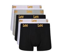Lee Men's Boxer Shorts in Blacks/Whites/Grey | Soft Touch Cotton Trunks, Negro/Blanco/Gris, S (Pack de 5) para Hombre