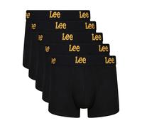 Lee Men's Boxer Shorts in Black | Soft Touch Cotton Trunks, Negro, XL (Pack de 5) para Hombre