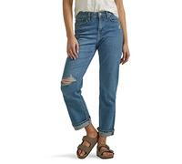 Lee Jeans Boyfriend de Tiro Medio para Mujer, Azul, 42