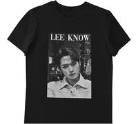 Lee Know Stray Magazine Cover T-Shirt Graphic Unisex tee Shirt Black S