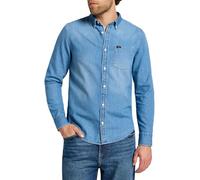 Lee Lee Button Down Camiseta para Hombre, Azul (Bueller), XXL