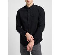Lee Lee - Camisa de manga larga de hombre con logotipo. Negro Talla 2