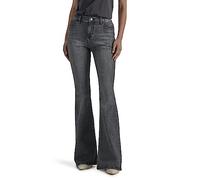 Lee Legendary Mid Rise Flare Jean Jeans, Blurred Darks, 12 Corto US para Mujer