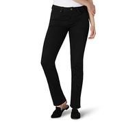 Lee Legendary Mid Rise Straight Leg Jean Jeans, Negro, 46 Corto para Mujer