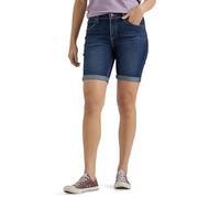Lee Legendary Rolled Denim Bermuda Short Pantalones Cortos de Jean, Río Oscuro, 42 para Mujer