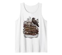 Lee Libros y sé Amable Dark Academia Literatura clásica Cuervo Camiseta sin Mangas