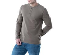 Lee Long Sleeve Soft Washed Cotton Henley T-Shirt Camisa, Gris, XXXL para Hombre