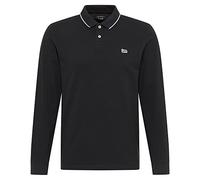 Lee LS Pique Polo Camiseta, Negro (Black Black), L para Hombre
