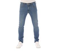 Lee Luke Slim Fit Pantalones vaqueros de hombre de ajuste ceñido y cónico, fabricados en algodón denim elástico en color azul, negro y gris, tallas 38, 39, 40, 41, 42, 44, y 46, 32W x 34L