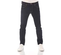 Lee Luke Slim Fit Pantalones vaqueros de hombre de ajuste ceñido y cónico, fabricados en algodón denim elástico en color azul, negro y gris, tallas 38, 39, 40, 41, 42, 44, y 46, 38W x 32L